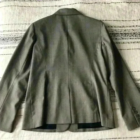Vintage Anne Klein Women’s Grey Preppy Prep Old Money Wool Coat Blazer 10 Large - Picture 8 of 8